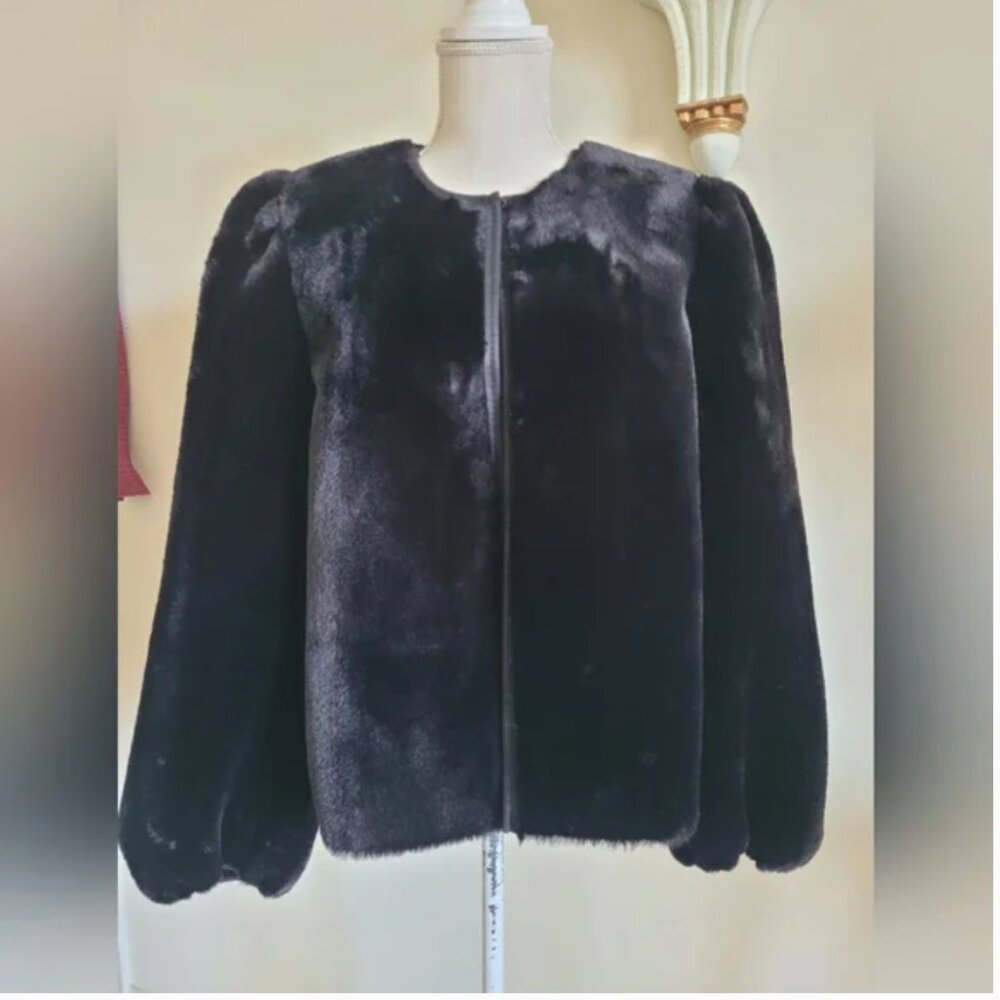 Max Studio Faux Fur Super Soft Jacket Coat size XL - Picture 4 of 10